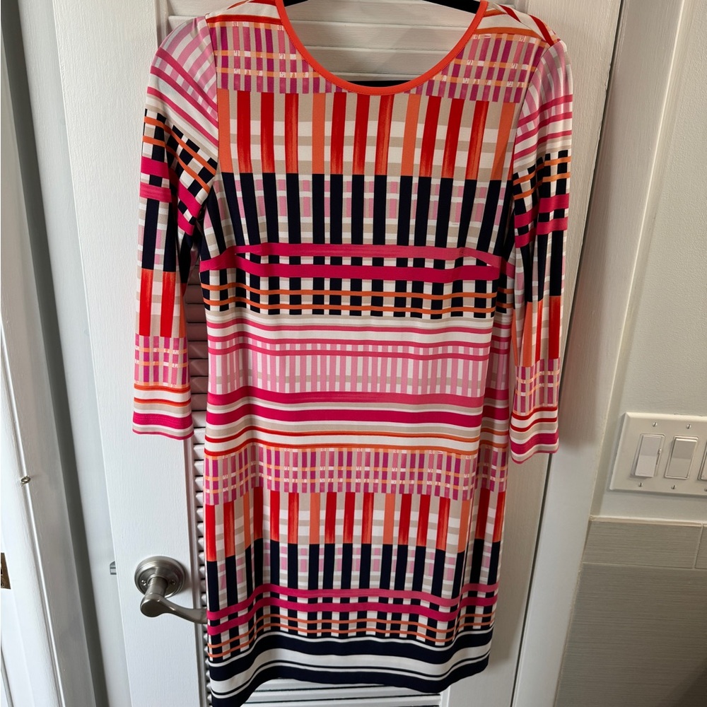 Eliza J size 8 pink midi dress